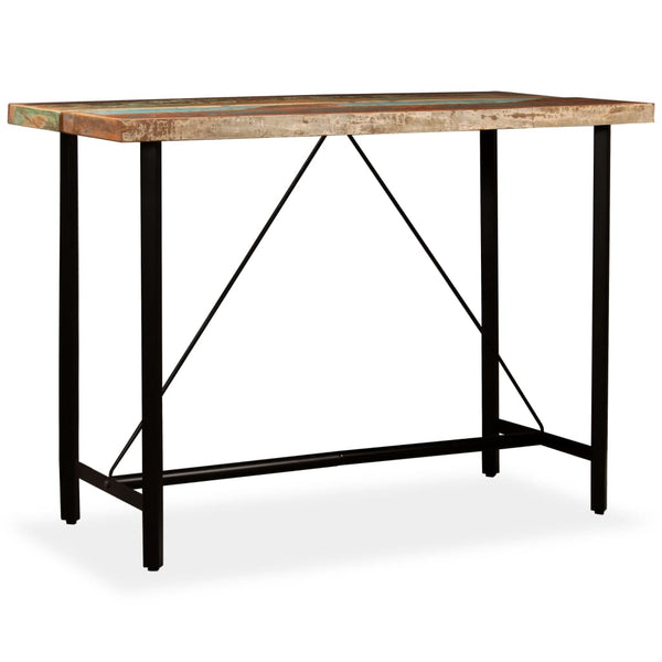 vidaXL Solid Reclaimed Wood Bar Table 150x70x107 cm