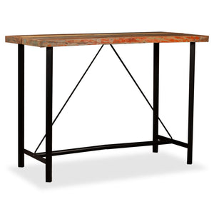vidaXL Solid Reclaimed Wood Bar Table 150x70x107 cm