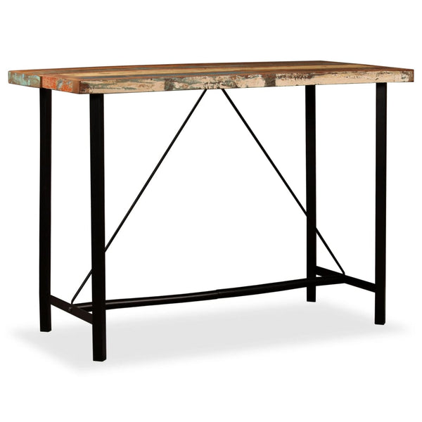 vidaXL Solid Reclaimed Wood Bar Table 150x70x107 cm