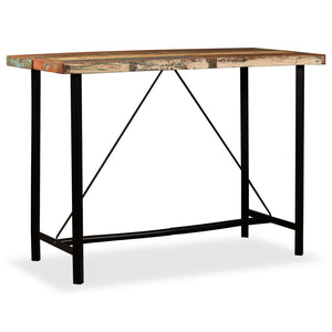 vidaXL Solid Reclaimed Wood Bar Table 150x70x107 cm