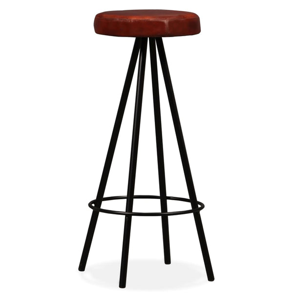 vidaXL Bar Stools 2 pcs. Genuine Leather
