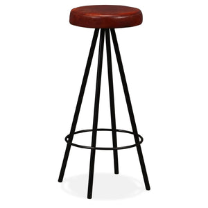 vidaXL Bar Stools 2 pcs. Genuine Leather