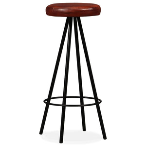 vidaXL Bar Stools 2 pcs. Genuine Leather