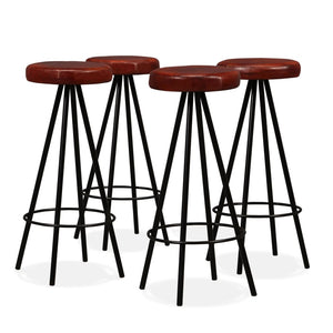 vidaXL Bar Stools 4 pcs. Genuine Leather