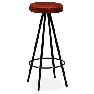 vidaXL Bar Stools 4 pcs. Genuine Leather