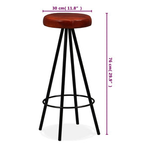 vidaXL Bar Stools 4 pcs. Genuine Leather