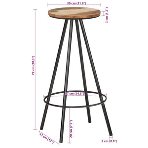 vidaXL Bar Stools 2 pcs. Solid Reclaimed Wood
