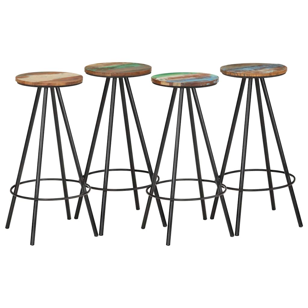 vidaXL Bar Stools 4 pcs. Solid Reclaimed Wood