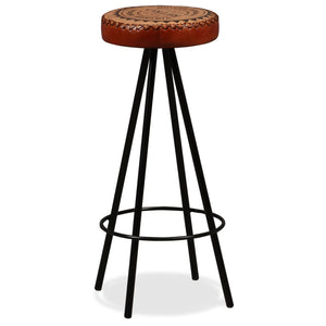 vidaXL Bar Stools 2 pcs. Genuine Leather