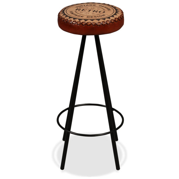vidaXL Bar Stools 2 pcs. Genuine Leather