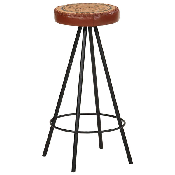 vidaXL Bar Stools 4 pcs. Genuine Leather