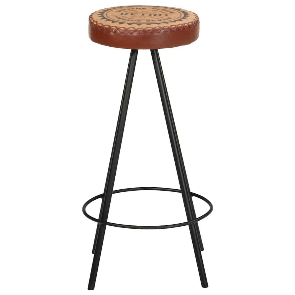 vidaXL Bar Stools 4 pcs. Genuine Leather