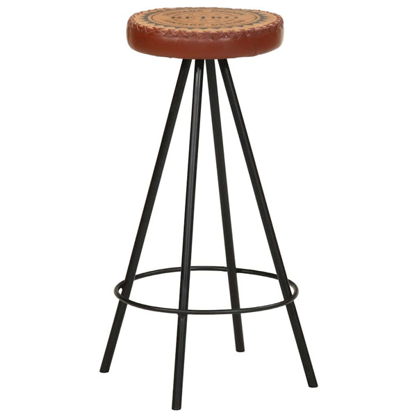 vidaXL Bar Stools 4 pcs. Genuine Leather