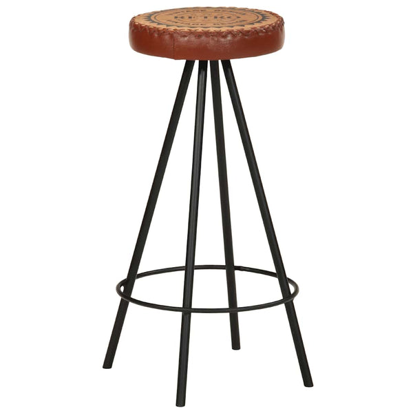 vidaXL Bar Stools 4 pcs. Genuine Leather