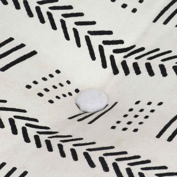 vidaXL Pouffe Geometric Grey and White 40 x 40 x 40 cm Fabric