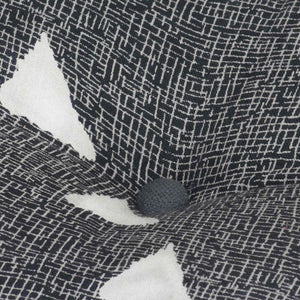 vidaXL Pouffe Geometric Grey and White 40 x 40 x 40 cm Fabric