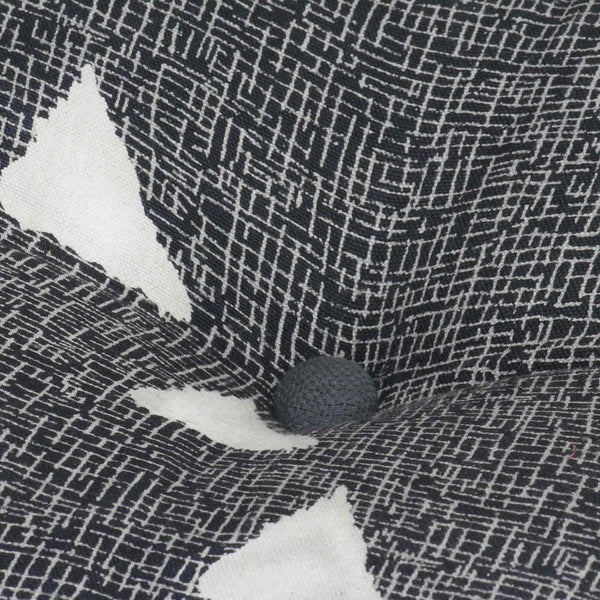 vidaXL Pouffe Geometric Grey and White 40 x 40 x 40 cm Fabric
