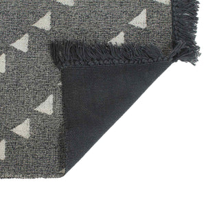 vidaXL Pouffe Geometric Grey and White 40 x 40 x 40 cm Fabric
