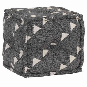 vidaXL Pouffe Geometric Grey and White 40 x 40 x 40 cm Fabric