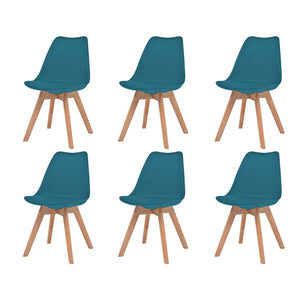 vidaXL Dining Chairs 6 pcs. Turquoise Plastic