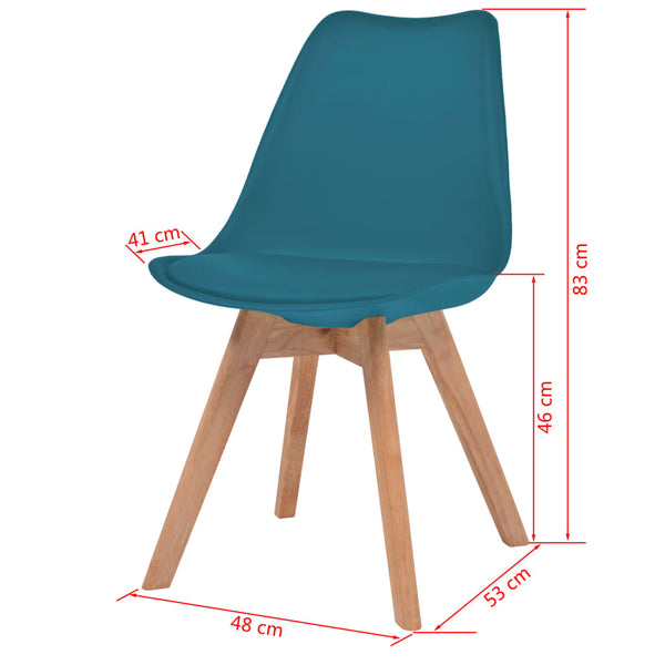 vidaXL Dining Chairs 6 pcs. Turquoise Plastic