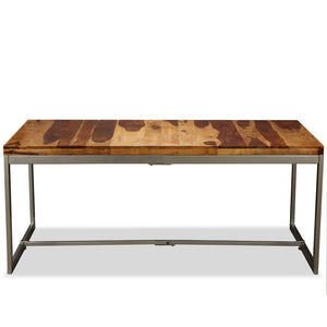 vidaXL Dining Table Solid Acacia Wood and Steel 180 cm