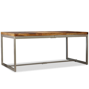 vidaXL Dining Table Solid Acacia Wood and Steel 180 cm