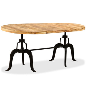 vidaXL Dining Table Solid Mango Wood and Steel 180 cm