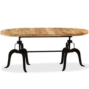 vidaXL Dining Table Solid Mango Wood and Steel 180 cm