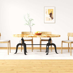 vidaXL Dining Table Solid Mango Wood and Steel 180 cm