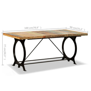 vidaXL Dining Table Reclaimed Solid Wood 180 cm