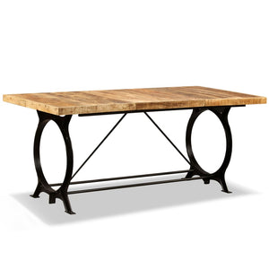 vidaXL Dining Table Rough Solid Mango Wood 180 cm