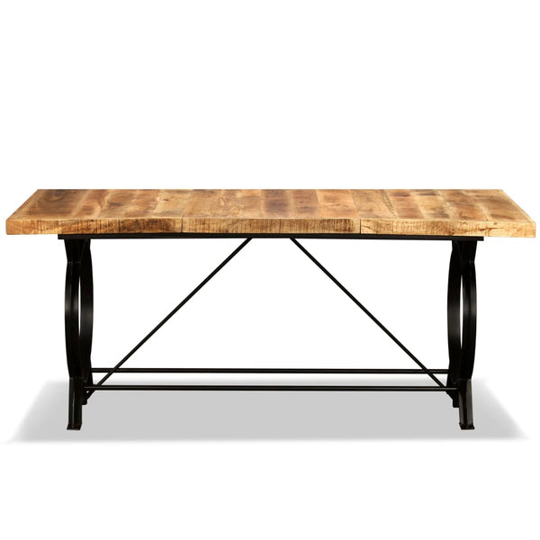 vidaXL Dining Table Rough Solid Mango Wood 180 cm