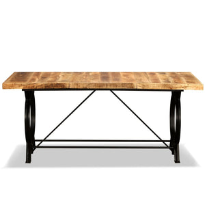 vidaXL Dining Table Rough Solid Mango Wood 180 cm