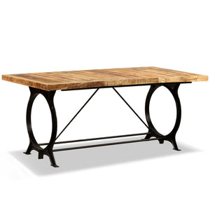 vidaXL Dining Table Rough Solid Mango Wood 180 cm