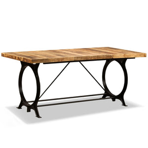 vidaXL Dining Table Rough Solid Mango Wood 180 cm