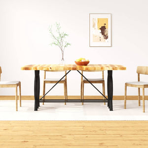 vidaXL Dining Table Rough Solid Mango Wood 180 cm