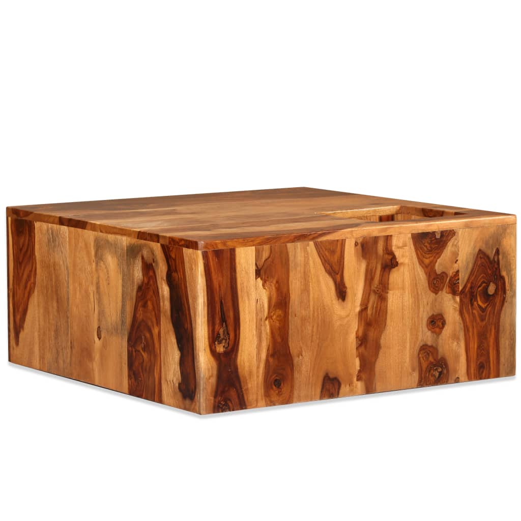 vidaXL Coffee Table Solid Acacia Wood 70x70x30 cm