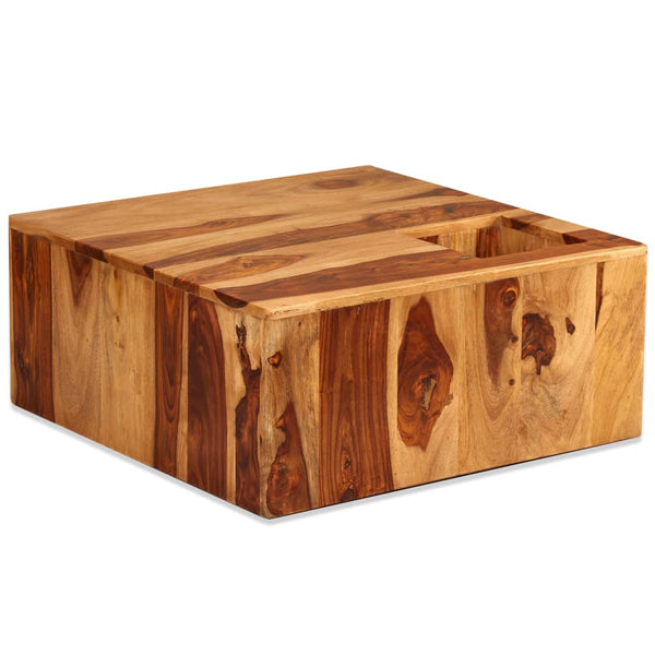 vidaXL Coffee Table Solid Acacia Wood 70x70x30 cm