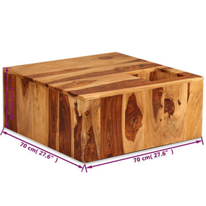 vidaXL Coffee Table Solid Acacia Wood 70x70x30 cm
