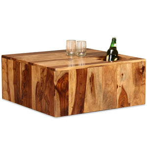 vidaXL Coffee Table Solid Acacia Wood 70x70x30 cm