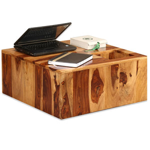 vidaXL Coffee Table Solid Acacia Wood 70x70x30 cm