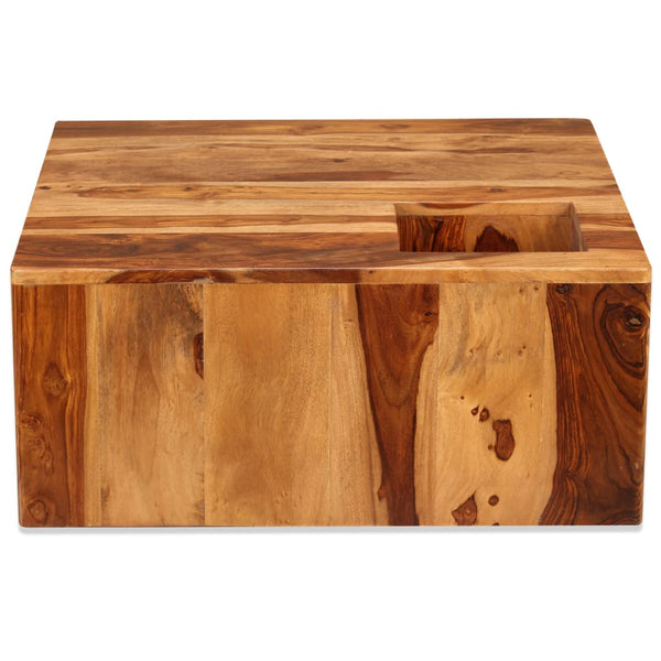 vidaXL Coffee Table Solid Acacia Wood 70x70x30 cm
