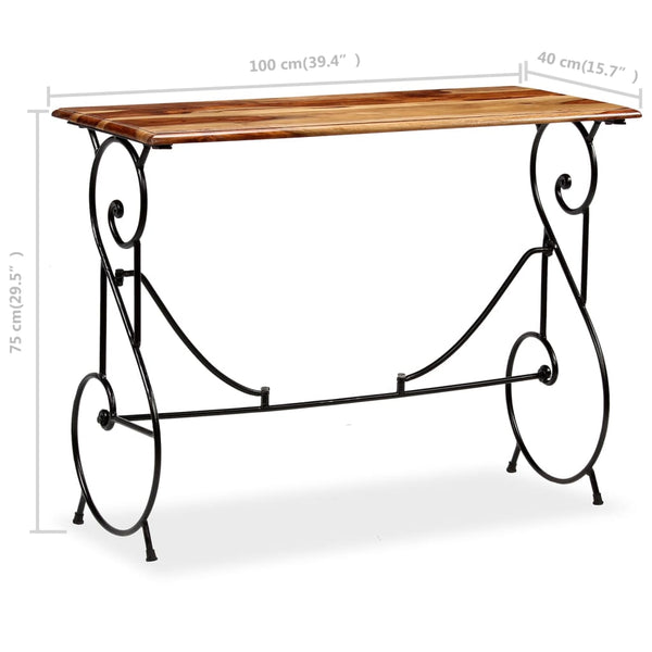 vidaXL Console Table Solid Acacia Wood 100 x 40 x 75 cm