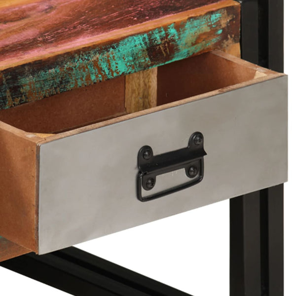 vidaXL Coffee Table with 3 Drawers Solid Reclaimed Wood 100x50x35 cm