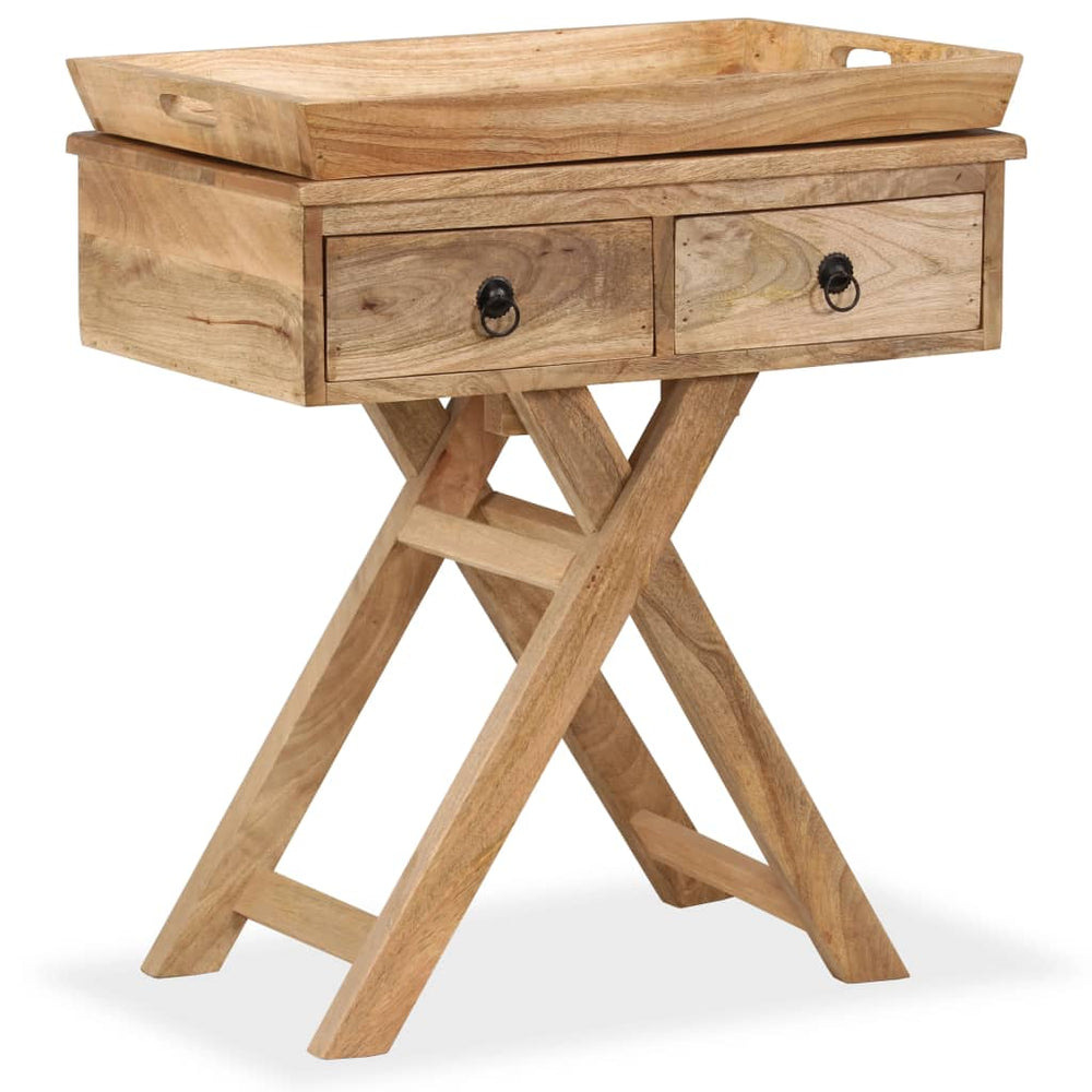 vidaXL Side Table Solid Mango Wood 65 x 40 x 76 cm