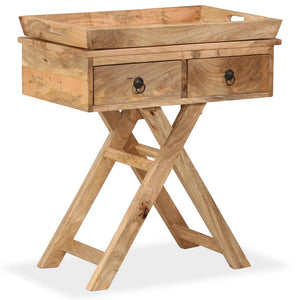 vidaXL Side Table Solid Mango Wood 65 x 40 x 76 cm