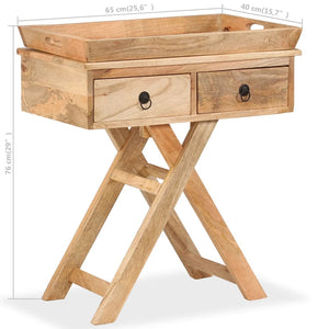 vidaXL Side Table Solid Mango Wood 65 x 40 x 76 cm