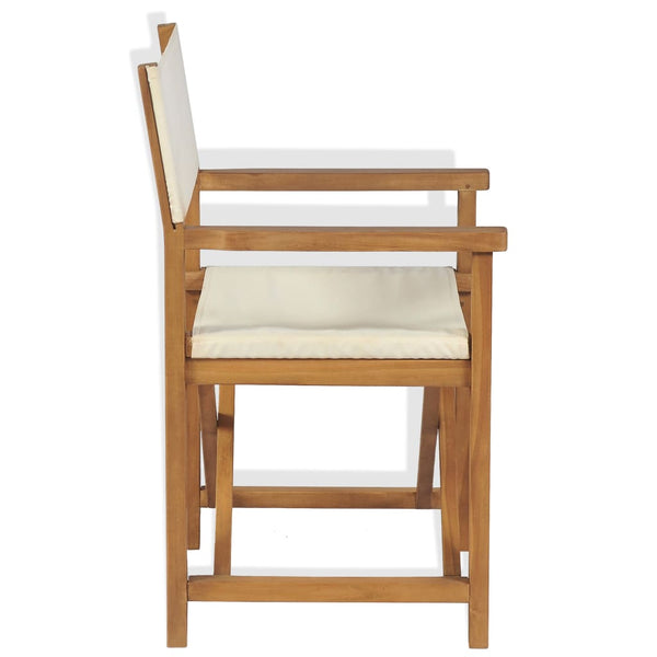 vidaXL Folding Director's Chairs Solid Teak Wood