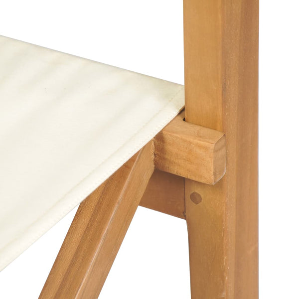 vidaXL Folding Director's Chairs Solid Teak Wood